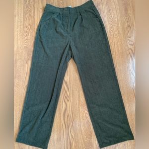 Dark green corduroy pants.